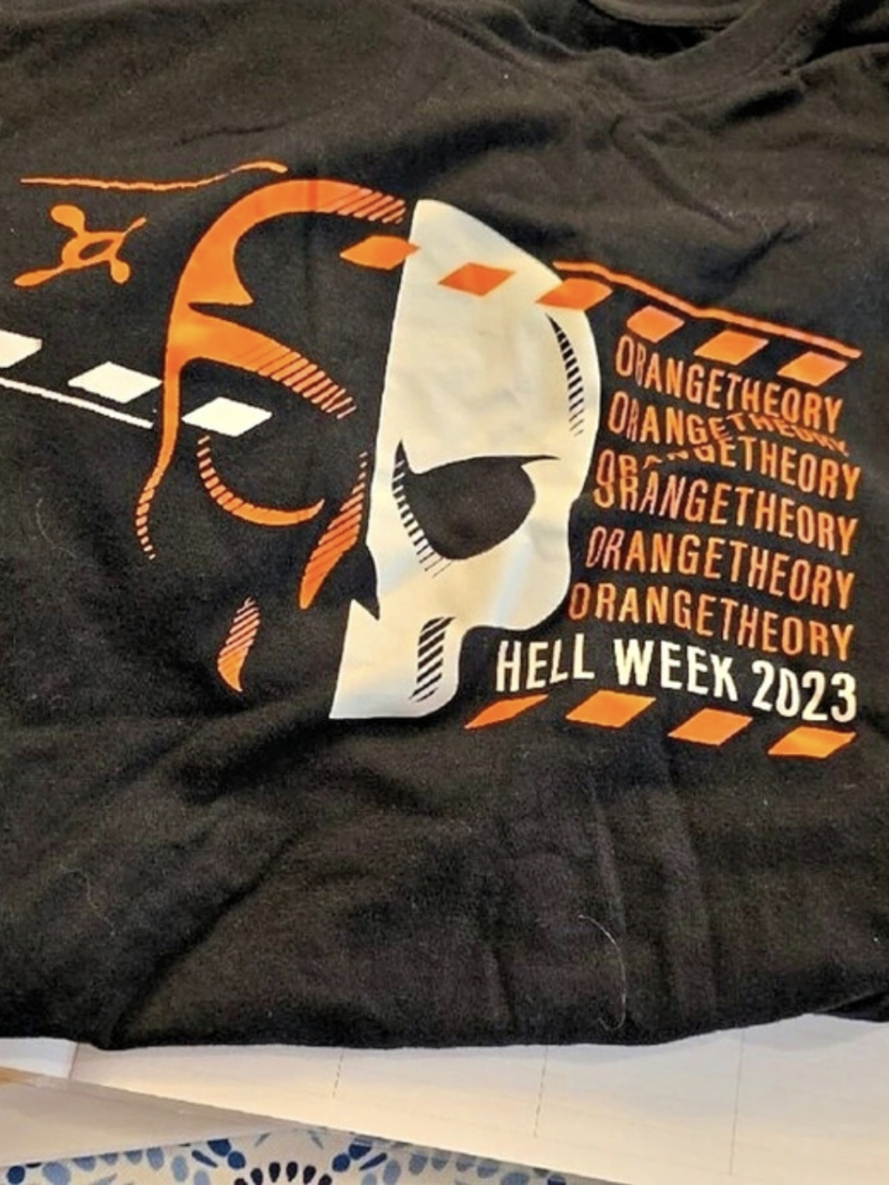 Orangetheory Fitness Orangetheory Hell Week 2023 Skull Graphic T-Shirt Hell Week